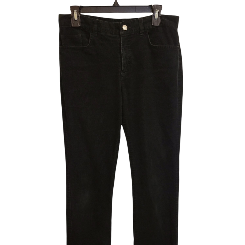 Ralph Lauren Black Corduroy Jeans Petite Size 8